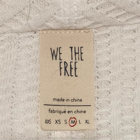 We the Free Wildcat Cowl Neck Thermal Sweater Pullover, Size M, Ivory - Picture 12 of 15